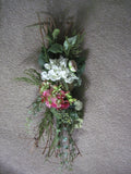 28Ó Hydrangea & Greens Floral Above Door, Gate or Wall Swag Green Plant