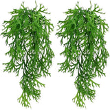 Artificial Hanging Plants Staghorn For Fern Style 2 Pack Green 70cm for Home Green Plant