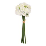 Artificial Ball Hydrangea Silk Flower with Bendable Stems, White Hydrangea