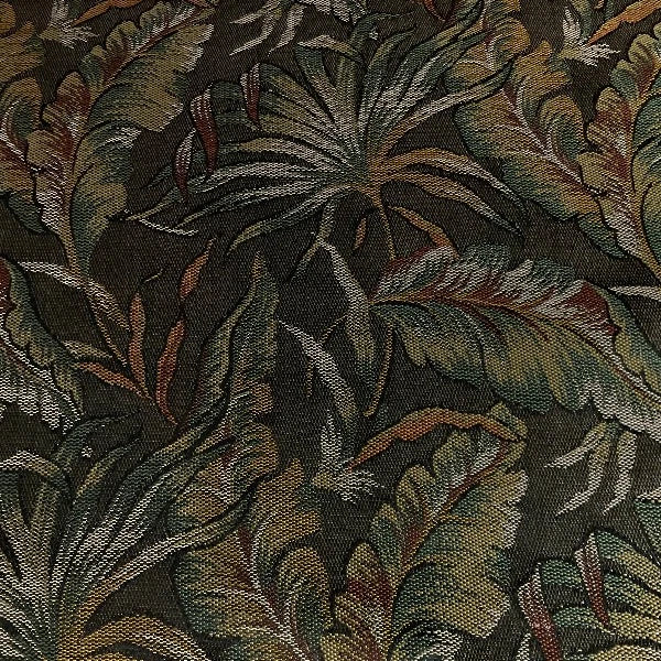 Burch Island Palms Gray Tapestry Upholstery Fabric Flowering Plants