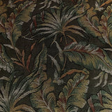 Burch Island Palms Gray Tapestry Upholstery Fabric Flowering Plants