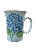 Grace's Teaware Blue Hydrangea Floral Coffee Mug 8oz Hydrangea
