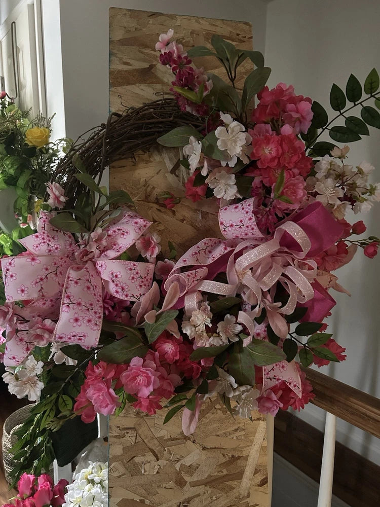 Artificial Multicolor Wreath Door Decoration Rose Lily Hydrangea Hydrangea