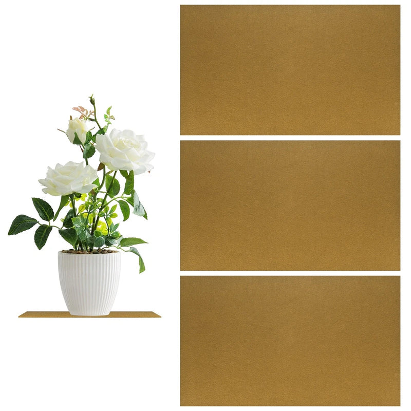 3-Pack Cork Plant Coasters, 13 Inch Square Cork Plant Mats for Garden [Brown] Garden Plants