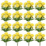 16 Pack Yellow Peonies Artificial Flowers, Fake Silk Hydrangea Bouquet for Br... Hydrangea