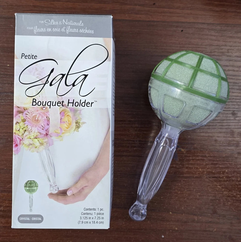 Gala Crystal Foam Bouquet Holder __RARE__ Silk & Dried Flowers - Wedding, Bridal Bouquet