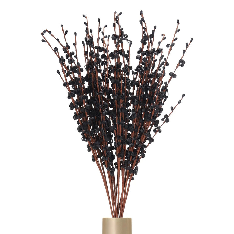Artificial jasmine flower stem bundle with dark buds, tall thin branches