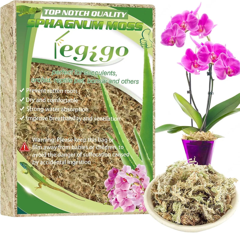 3.5Oz Sphagnum Moss Potting Mix - 4 QT for Succulents and Carnivorous Plants Orchids