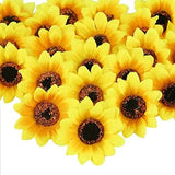 25pcs Fake Sunflowers Heads, 2.8" Artificial Sunflower Gerbera Daisy Flowers Sunflower