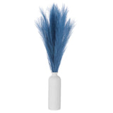 12PCS Faux Pampas Grass Decor, 24"/61cm Artificial Fluffy Grass Stems, Blue Pampas Grass