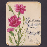 Vintage postcard Germany birthday greeting carnations flowers 1918 Carnation