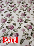 Laura Ashley Fabric Material Hydrangea Pink Natural SOLD BY THE METRE Flowering Plants
