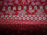 FLOWERS on REDS burgundy floral SPRING Cotton Fabric U-PICK see info 1/2 yd BTHY Ranunculus