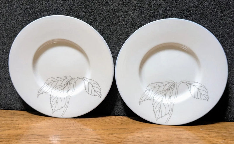 (2) VTG Block Spal Watercolors HYDRANGEA by M.L.Goertzen Bread Plates: ¯6", 1982 Hydrangea