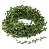 65 Ft Vine Ribbon, Floral Decorations Green Leaf Ribbon Decorative Fake Green Plant