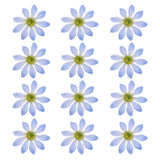12 Pcs Artificial Daisies Flower Heads, Fake Chrysanthemum Heads, Sky Blue Daisies