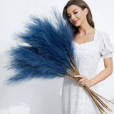 FOTEEWL 8 PCS Faux Pampas Grass Decor 38"/3.1FT Tall Fake Pompas Floral Large Pampas Grass