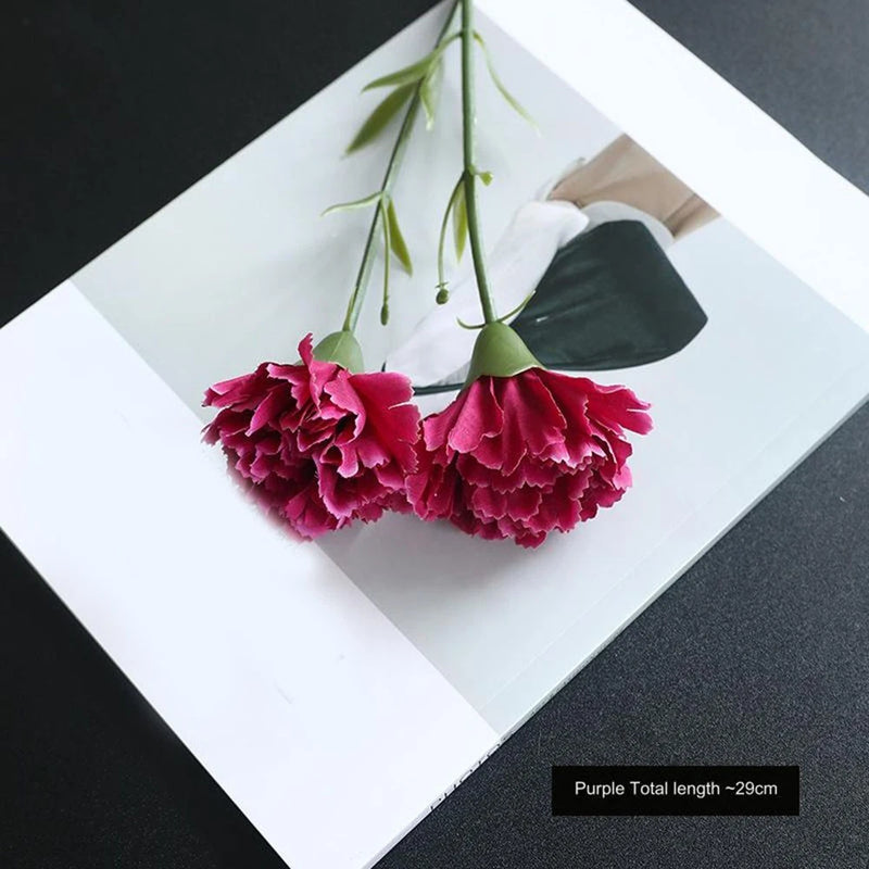 Long Lasting Carnation Simulation Flowers 10PCS Set for Home and Event Decor Carnation