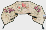Iris and Tea Roses English Garden Tapestry Table Runner ~ Artist Susan Winget Roses