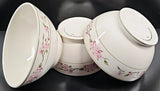 (3) Martha Stewart Hydrangea 8" Round Vegetable Bowls Set MSE Floral Dishes Lot Hydrangea