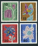 Germany 857-860,MNH.Michel 392-395. Flowers 1963.Lily,Columbine,Beach Thistle. Lily