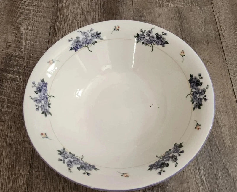 Farberware Blue Hydrangea 4299 9.5" Serving Bowl Vintage Hydrangea