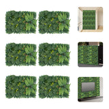6pcs Artificial Greenery Wall Backdrop Decor Privacy Hedge Grass Fence Panels Green Plant