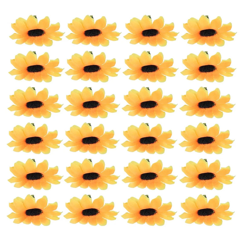 100 Pcs Artificial Sunflower Little Daisy Gerbera Flower Heads for Wedding3276 Sunflower