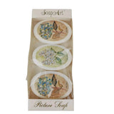 Lasting Impressions Soap Art Picture Soap Hydrangea flowers Design Vtg set of 3 Hydrangea