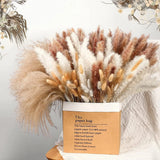 195Pcs Dry Pampas Grass DecorÊFluffy Stem Bouquet for Boho Wedding Decor, 17.5" Pampas Grass