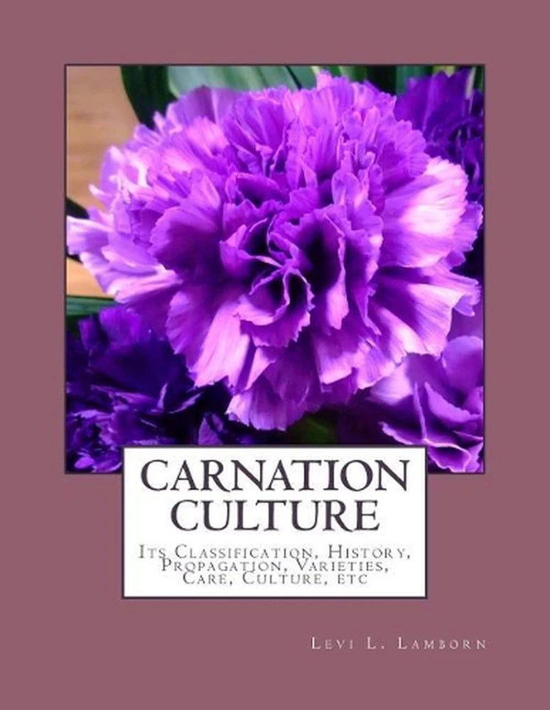 Book cover with purple carnation and Carnation Culture title