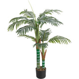 4FT Artificial Palm Tree w/Adjustable Leaves, Decoration Plants for Home Office Green Plant