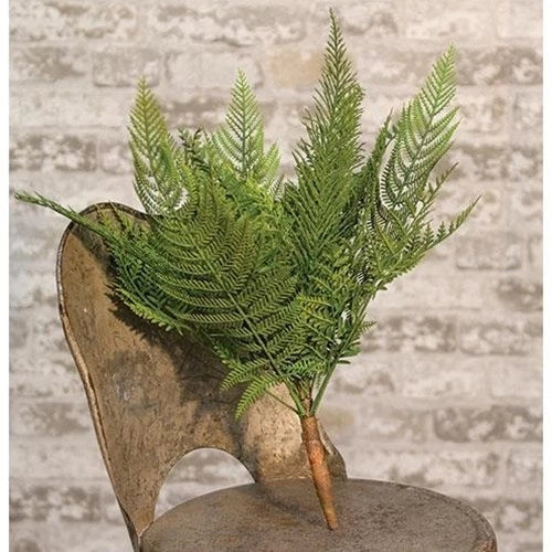 New Artificial GREEN FIDDLEHEAD FERN PLANT BUSH Bouquet Greenery Green Plant