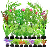 30Pcs Aquarium Plants, Green Fish Tank Plants, Artificial Aquarium Fish Tant Dec Green Plant