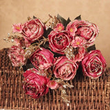 Home Simulation Peony flower bouquet European-American simulation flower set Peony