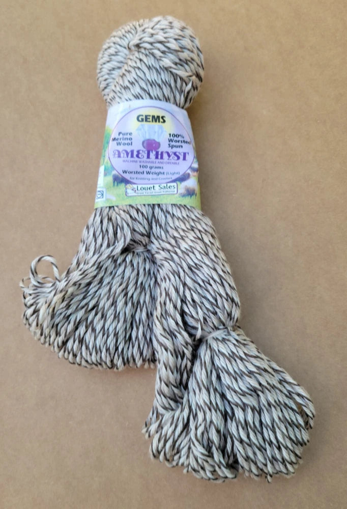 Louet Gems Amethyst Pampas Grass 100gr 175yds 100% Wool Worsted DK Light 3 Yarn Pampas Grass