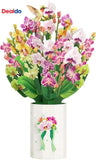 Orchid Bouquet, 12 X 8.5 Pop up Flowers Orchids
