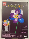 Block Bouquet Pansy Flower Building Block Set 52 Pieces Bouquet
