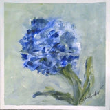 Acrylic Painting Nature Floral Abstract Impressionism 6x6  Hydrangea On Paper Hydrangea