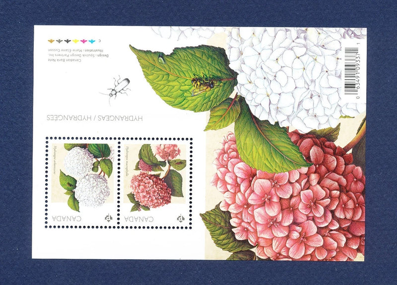 36 - CANADA - Scott 2896 - MNH S/S - Hydrangea Flowers  - 2016 Hydrangea