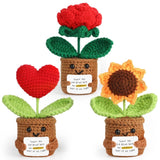 Thank You Gift Positive Crochet Flower Heart Plant Emotional Sunflower Inspir... Sunflower