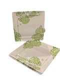 Set of 4 Sur La Table Square Melamine Plates 10Ó Green Hydrangea Hydrangea