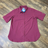 NEW Columbia Savanna Hill Short Sleeve Shirt Women's XL Vented Omni Shade UPF 50 Roses