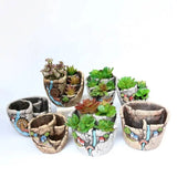 Hanging Garden vase Bonsai Succulent Planter Rustic Flower Bucket Flower Garden Plants