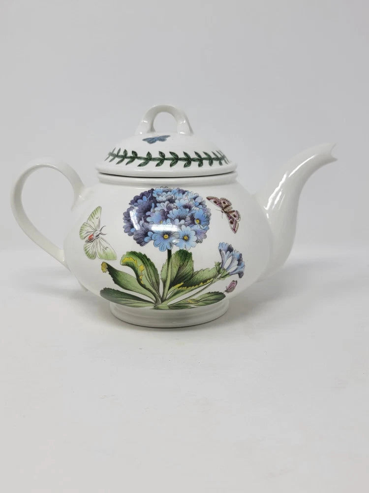 Portmeirion Botanic Garden Hydrangea Teapot With Lid Porcelain Made In Britain Hydrangea