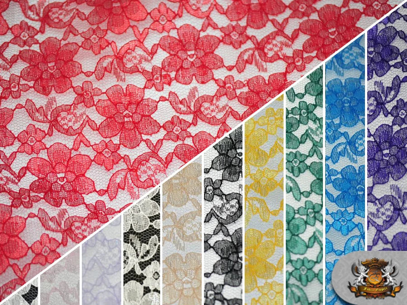 Lace Floral Rachelle Fabrics / 60" Wide / Sold by the yard Flowering Plants