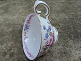 CROWN STAFFORDSHIRE Peony flower basket Cup pink blue green white yellow Peony