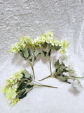 Artificial Hydrangea Flower Bouquet 13" Tall 4 Heads Faux Silk Floral Home Decor Hydrangea