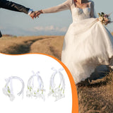 Bridal Bouquet Bride Holding Flowers White Calla Lily Romantic Beaded Decor Lily