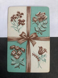 Vintage Roses Tulips Carnation Bell Flowers 1x SWAP PLAYING CARD Art Bow Ribbon Carnation